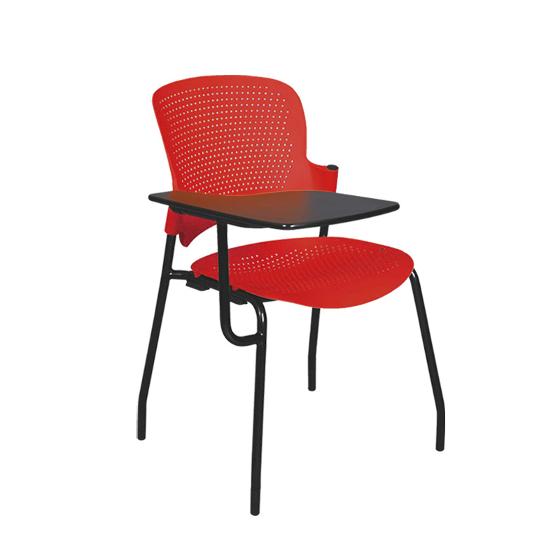 Classroom Red Chairs with writing pad manufacturers