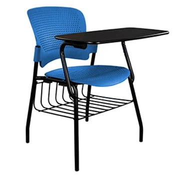 Student Training Blue Chairs with writing pad manufacturers