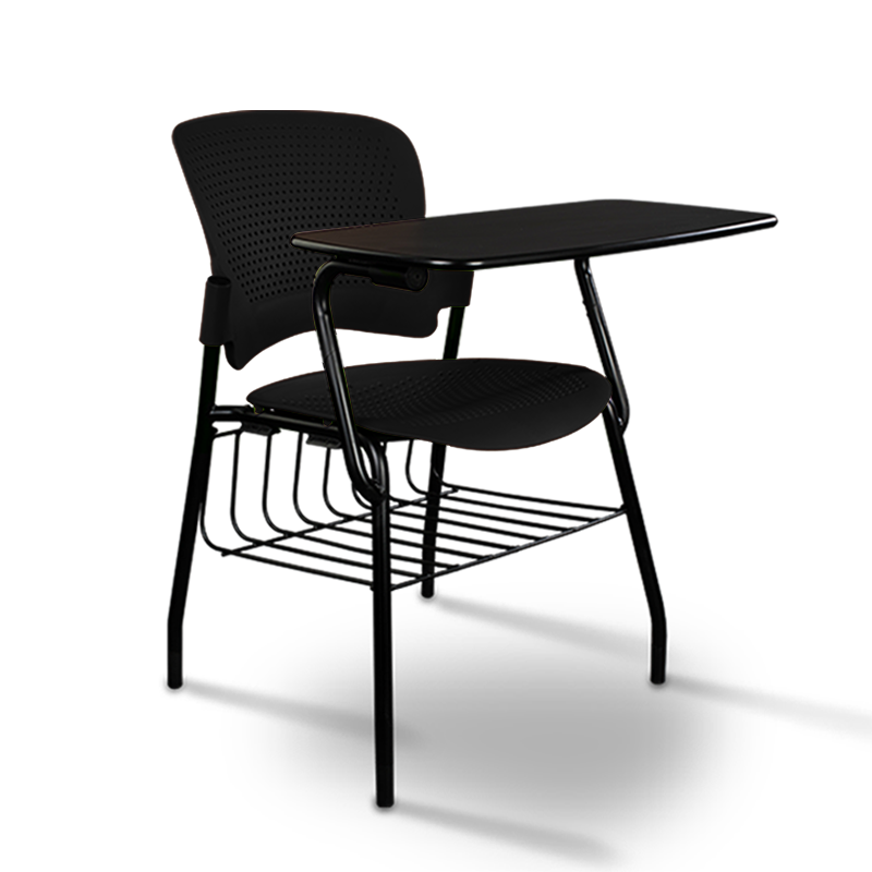 Student Training Black Chairs with writing pad manufacturers