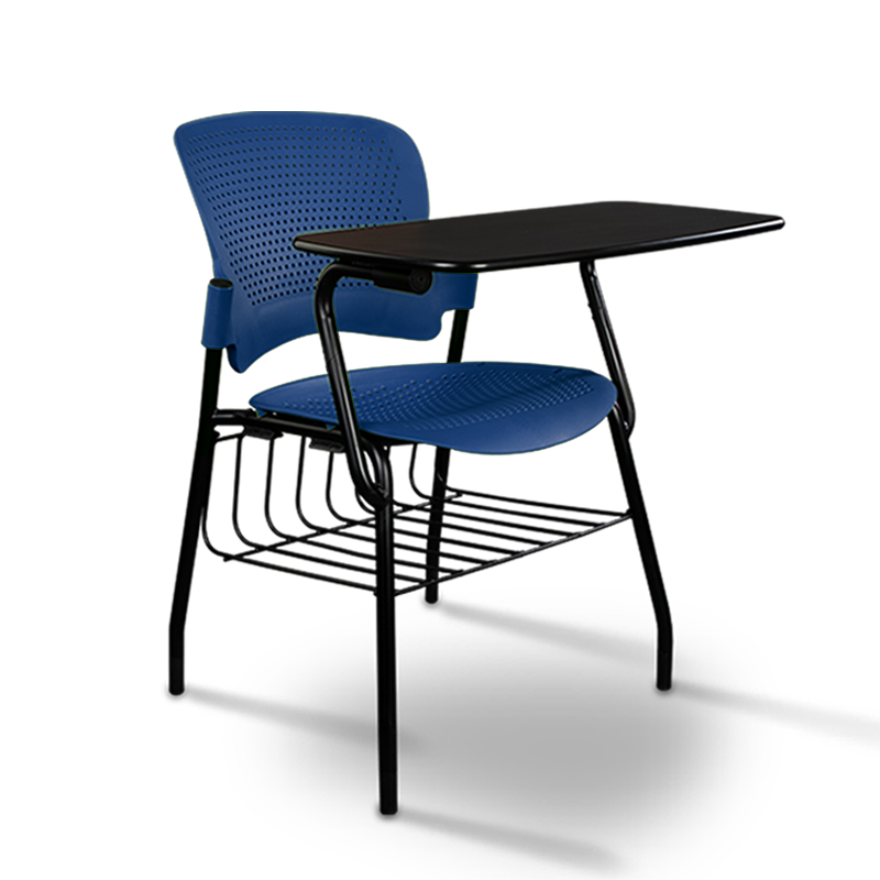 Student Training Blue Chairs with writing pad manufacturers
