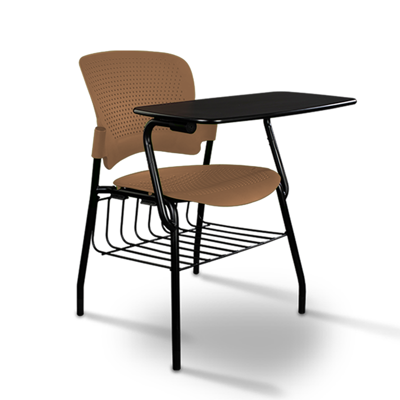 Student Training Brown Chairs with writing pad manufacturers