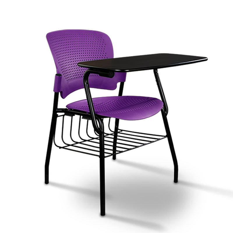 Student Training Violet Chairs with writing pad manufacturers