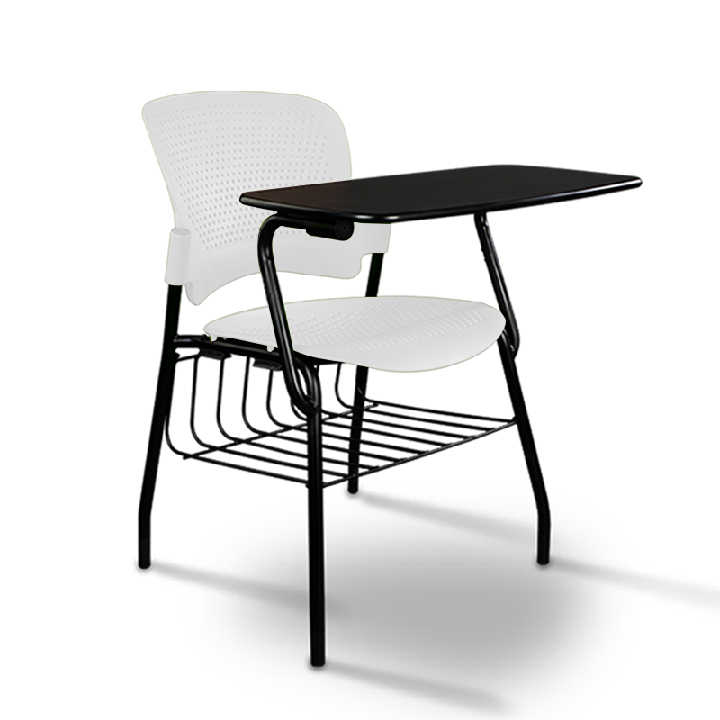 Student Training White Chairs with writing pad manufacturers