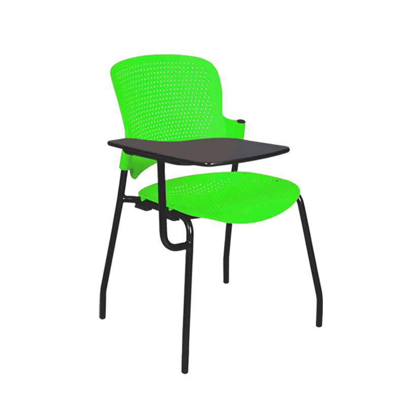 Classroom Green Chairs with writing pad manufacturers