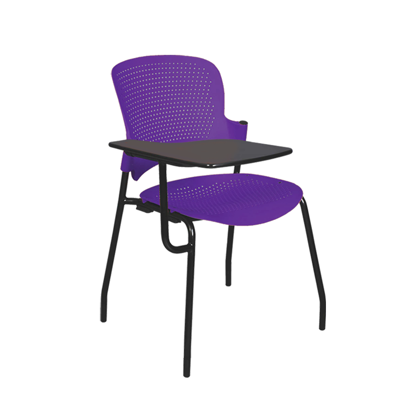 Classroom Purple Chairs with writing pad manufacturers
