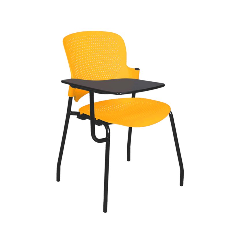 Classroom Orange Chairs with writing pad manufacturers
