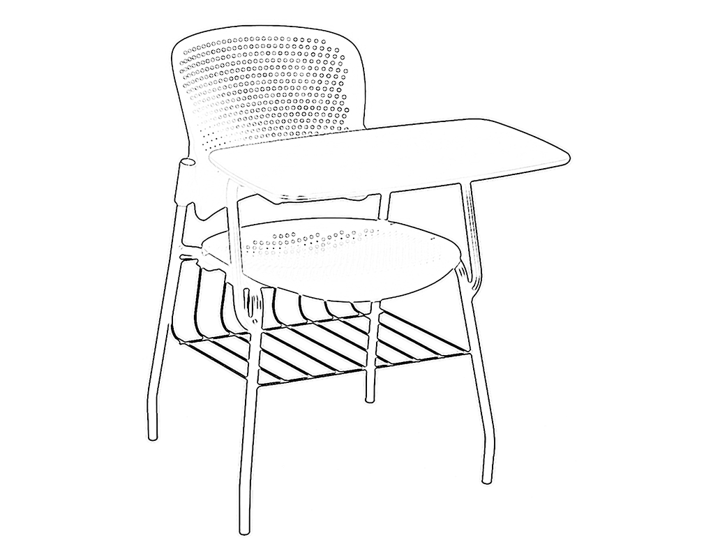 Student Training Chairs with writing pad manufacturers